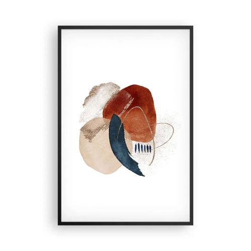 Poster in een zwarte lijst - Ovale compositie - 61x91 cm
