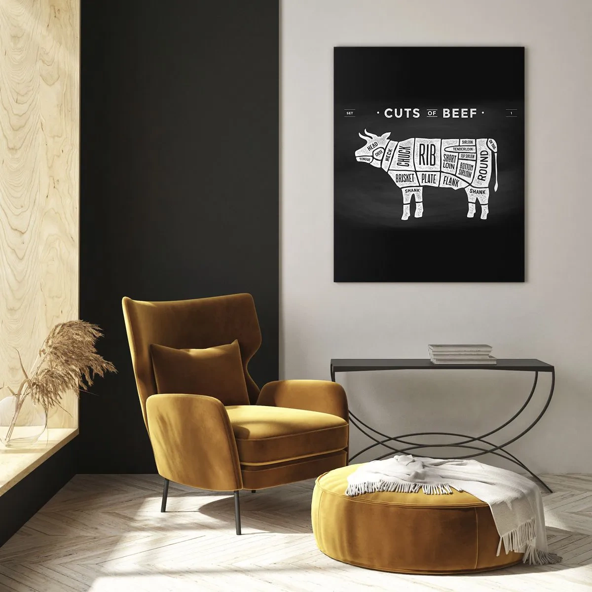 Schilderen op glas - Slagers ABC - 50x70 cm
