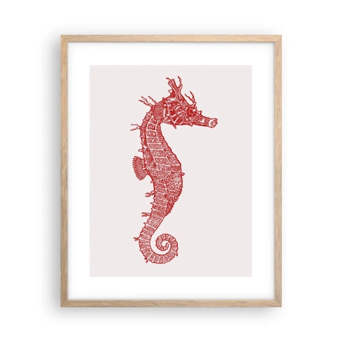 Een poster in een licht eiken lijst - Een ingewikkeld wezen - 40x50 cm