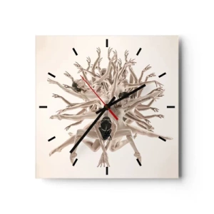 Wandklok - Klok - Bloeiend in dans - 40x40 cm
