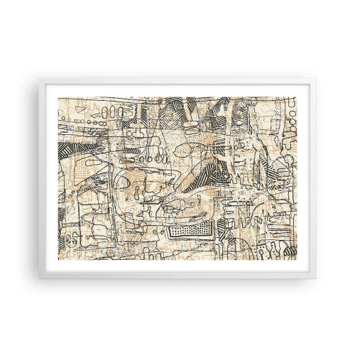 Poster in een witte lijst - Het wacht om te worden gedecodeerd - 70x50 cm