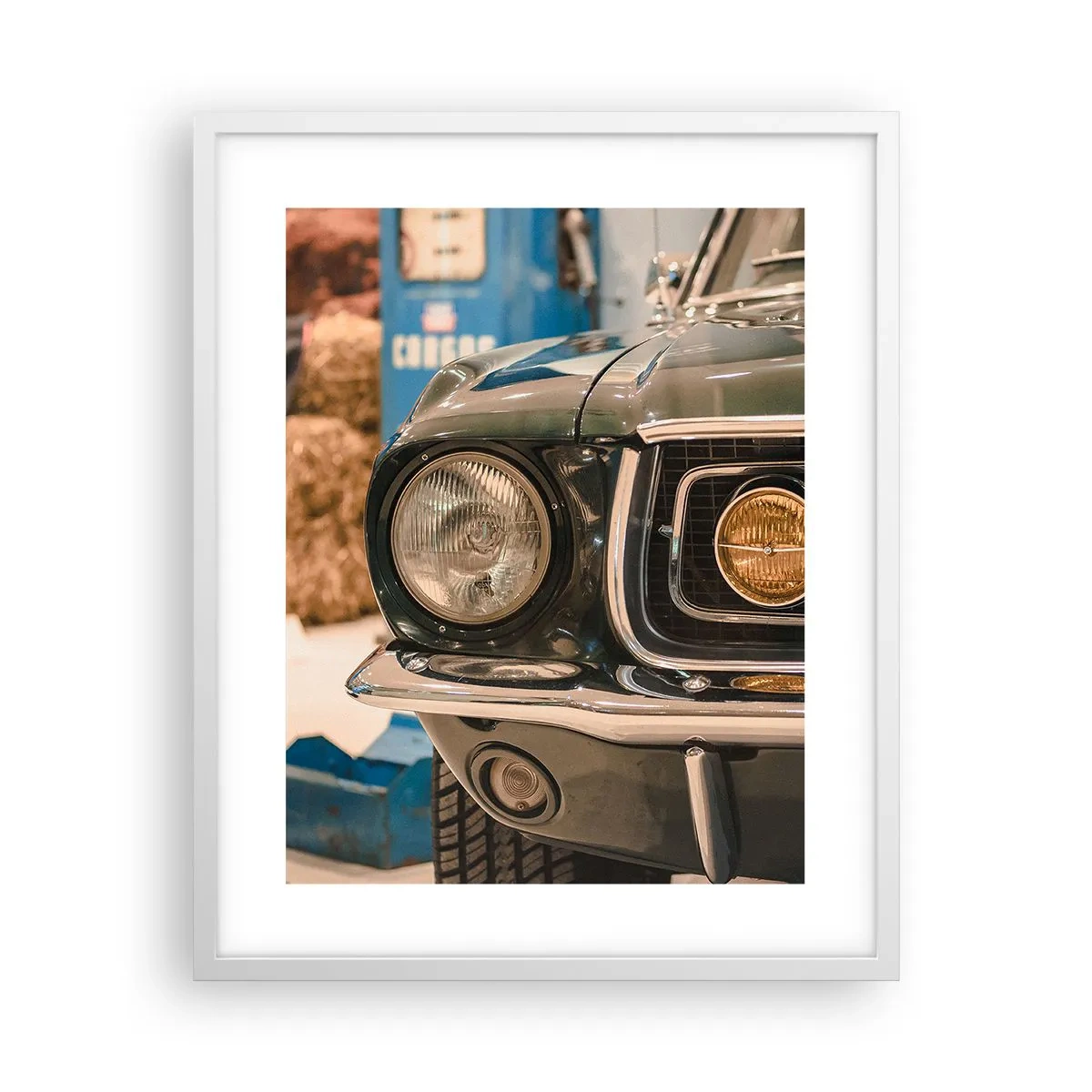 Poster in een witte lijst - Ontmoeting met een legende - 40x50 cm