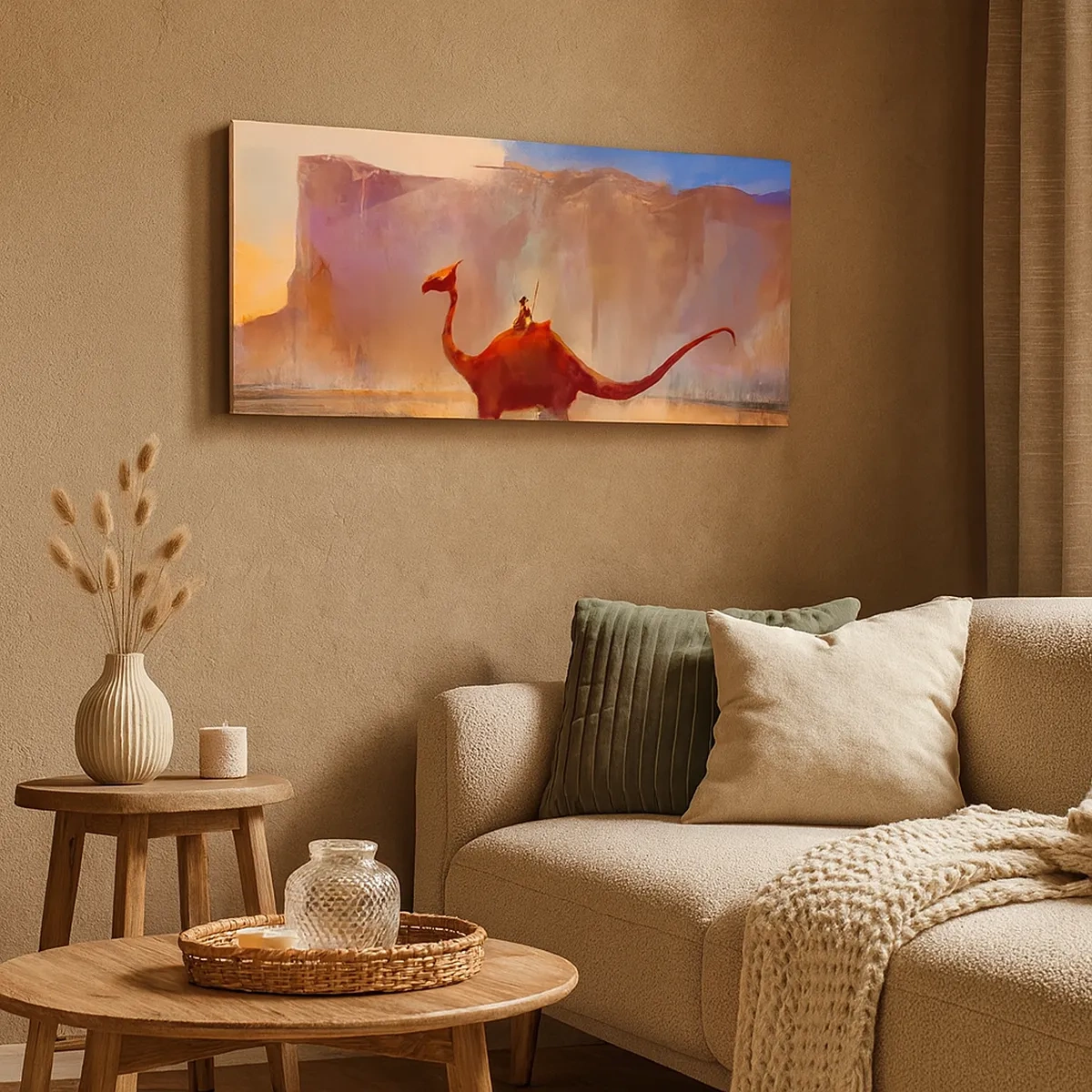 Schilderen op canvas - Als ze niet waren uitgestorven - 30x30 cm