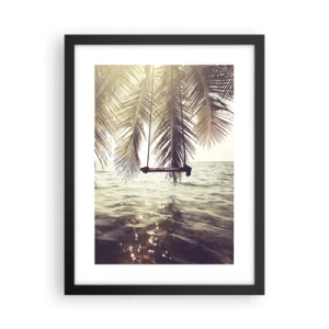 Poster in een zwarte lijst - Je kunt naar believen in de wolken slingeren - 30x40 cm