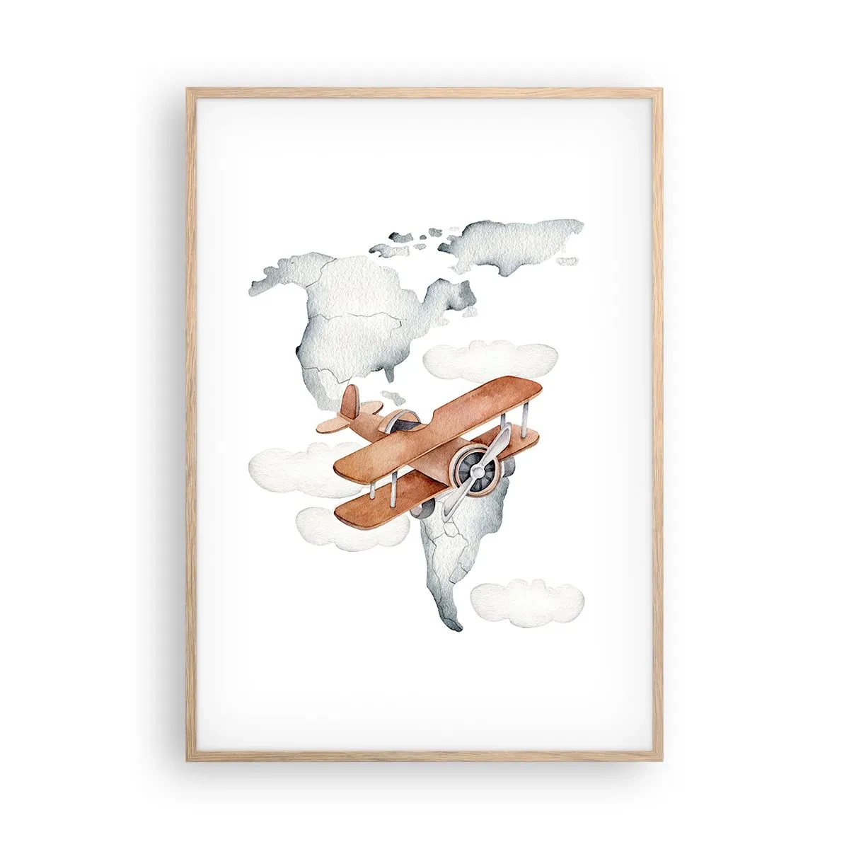 Een poster in een licht eiken lijst - In een pioniersgeest - 70x100 cm