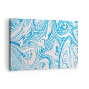 Schilderen op canvas - Moeras in turkoois - 120x80 cm