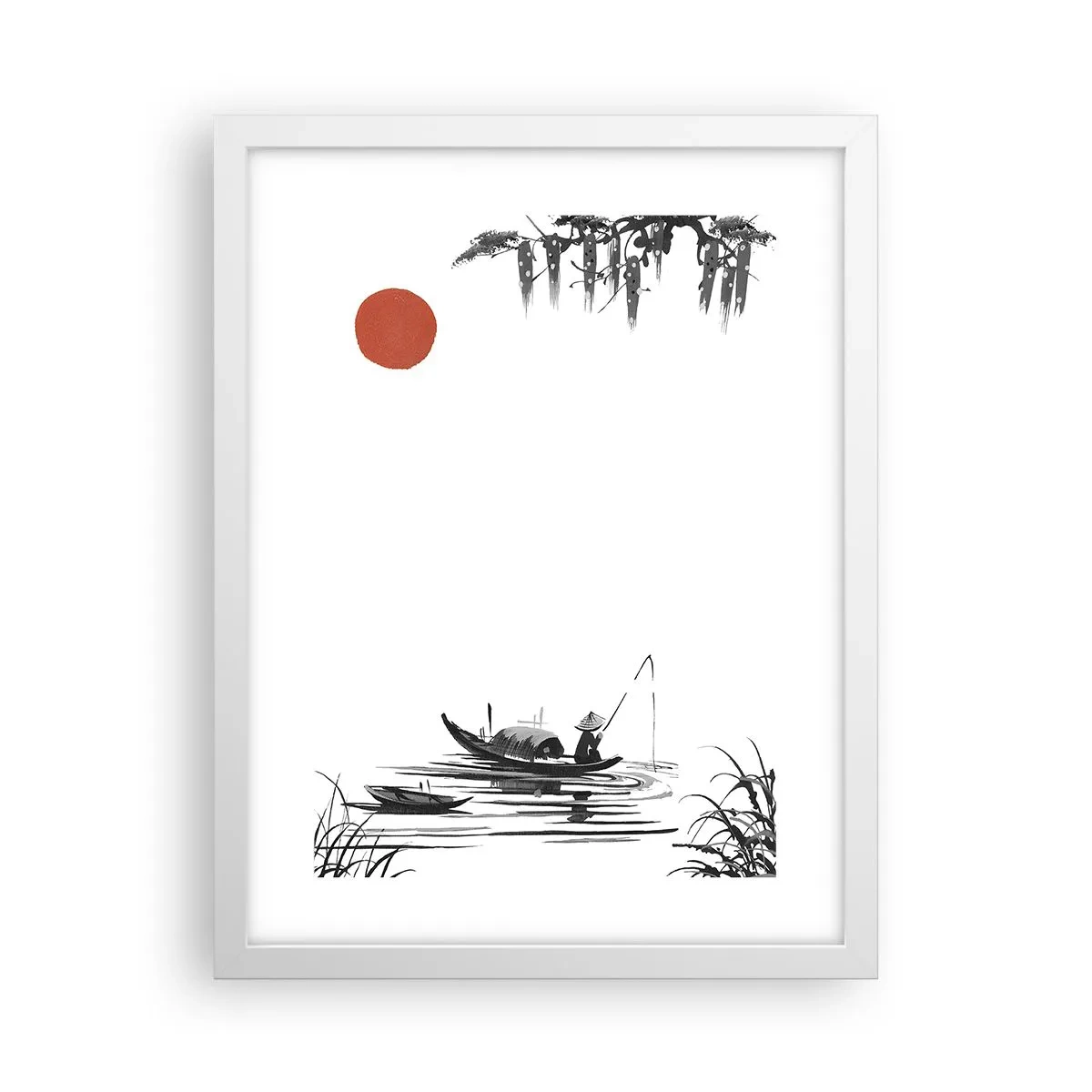 Poster in een witte lijst - Aziatische middag - 30x40 cm
