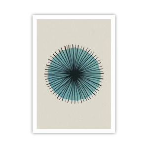 Poster - Stralend in het blauw - 70x100 cm