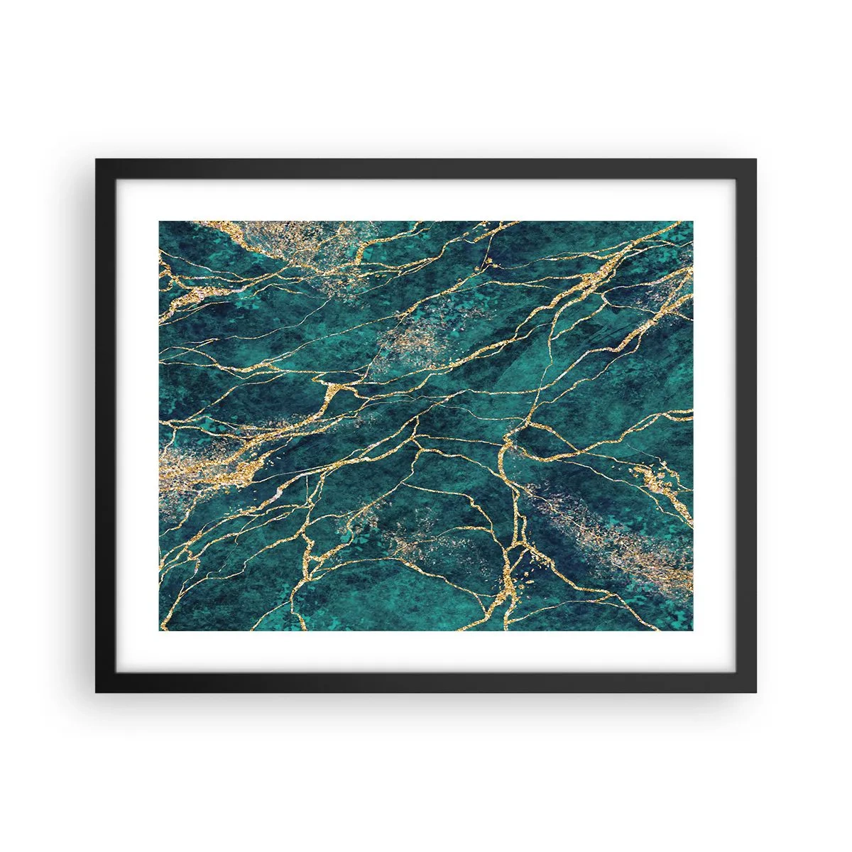 Poster in een zwarte lijst - Goudmijn - 50x40 cm