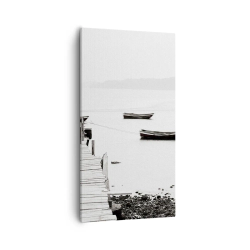 Schilderen op canvas - Stil en schoon boven het water - 55x100 cm
