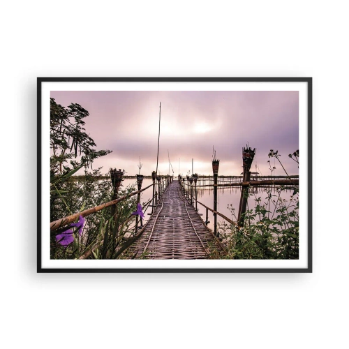 Poster in een zwarte lijst - Rust en stilte van Azië - 100x70 cm