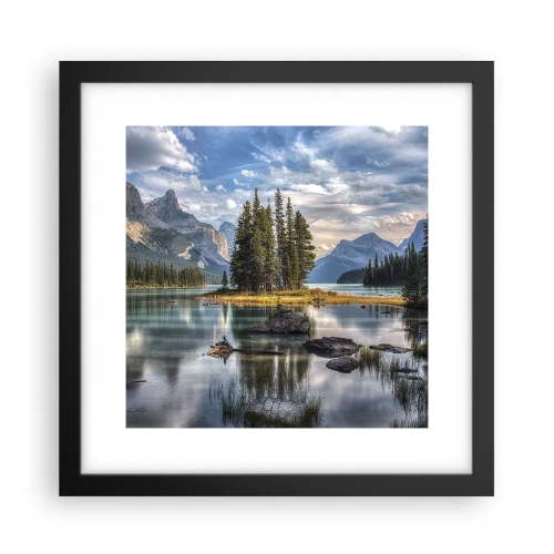 Poster in een zwarte lijst - Aan het grote en schone water ... - 30x30 cm