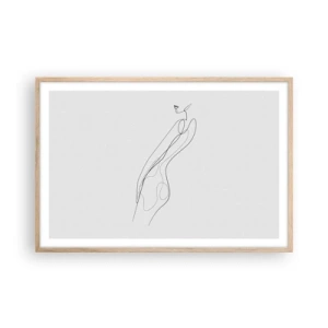Een poster in een licht eiken lijst - Gewoon een belofte - 91x61 cm