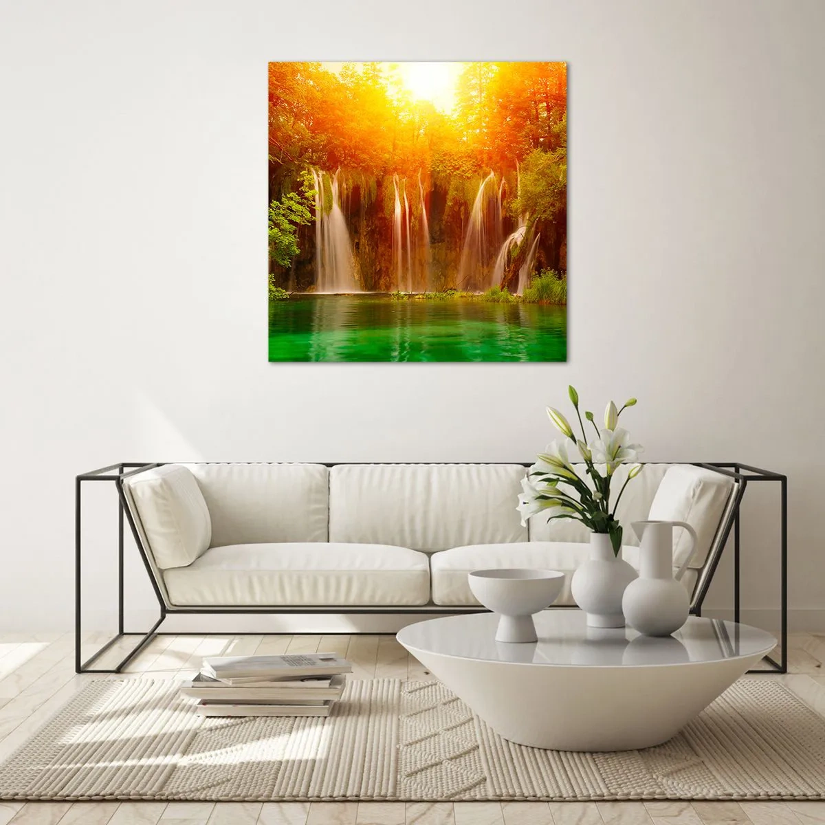 Schilderen op glas - In de zon en in de schaduw - 60x60 cm