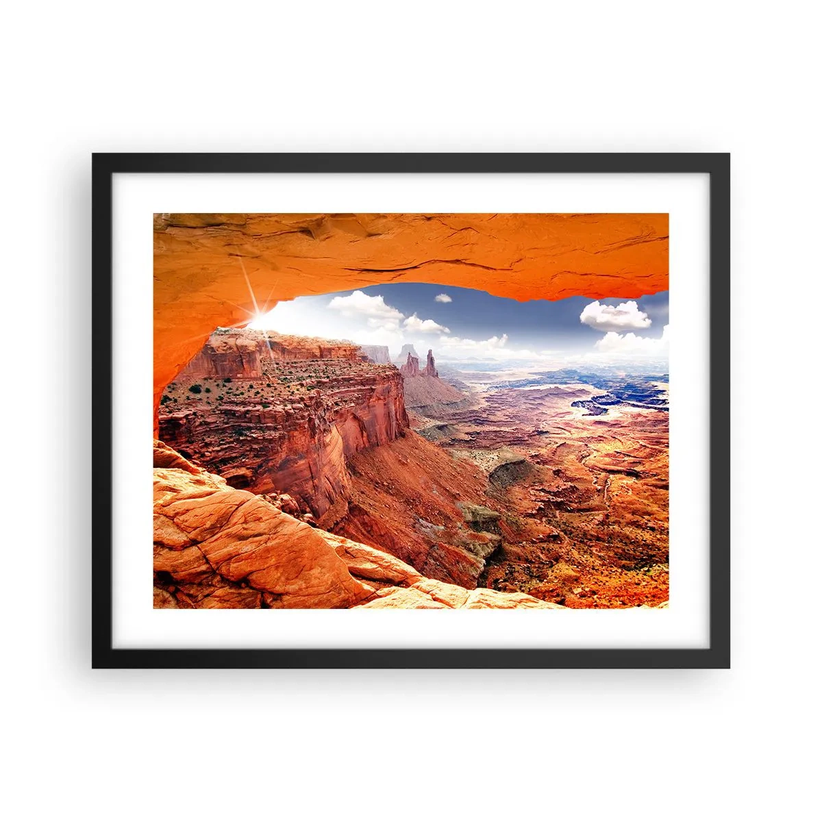 Poster in een zwarte lijst - Door de natuur zelf gebeeldhouwd - 50x40 cm