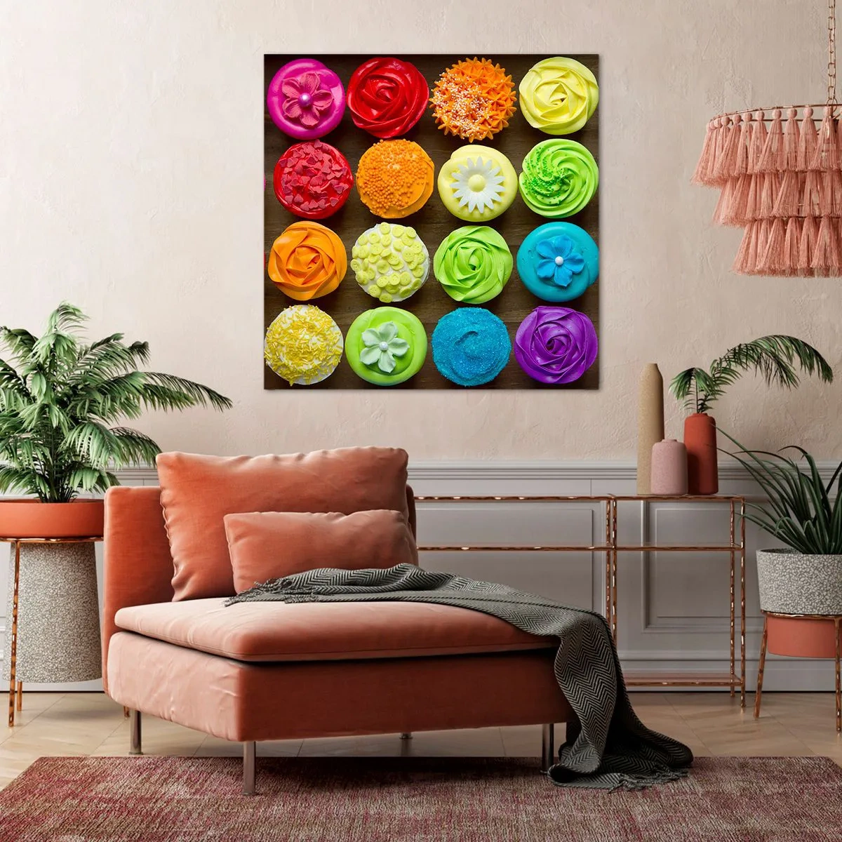 Schilderen op canvas - Elk anders - allemaal lekker  - 50x50 cm