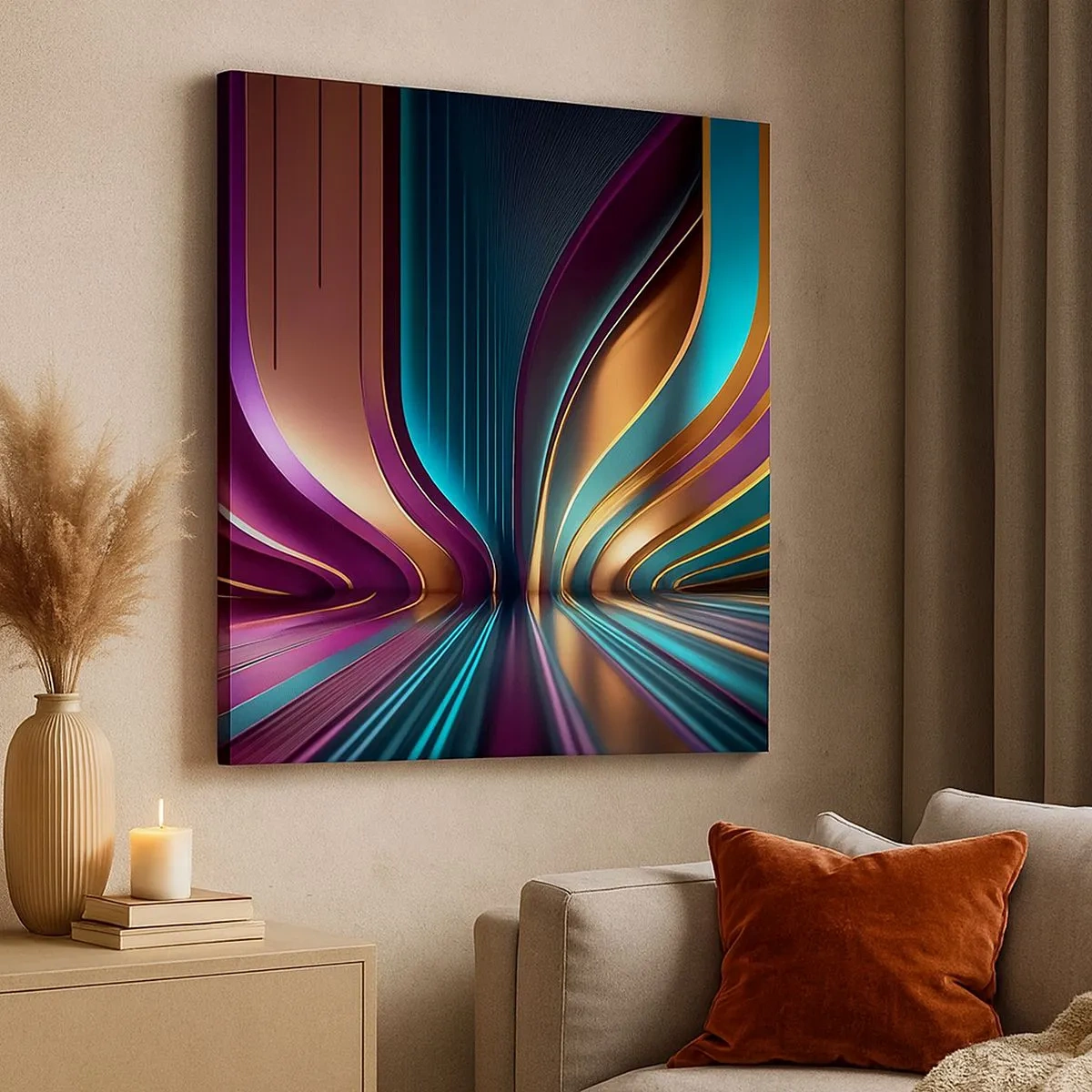 Schilderen op canvas - Architectuur van licht - 30x30 cm