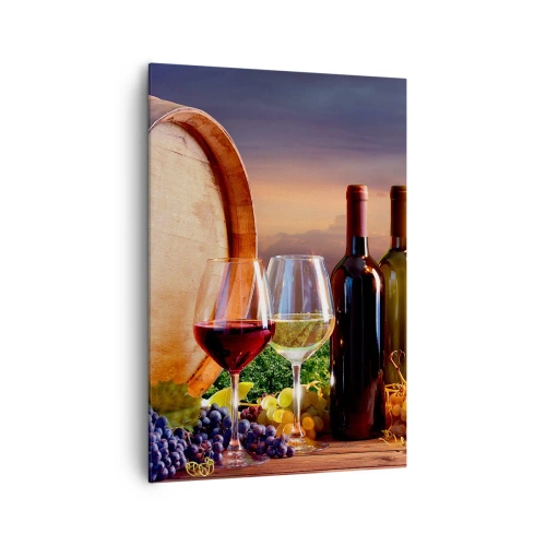 Schilderen op canvas - Het leven smaakt hier - 70x100 cm