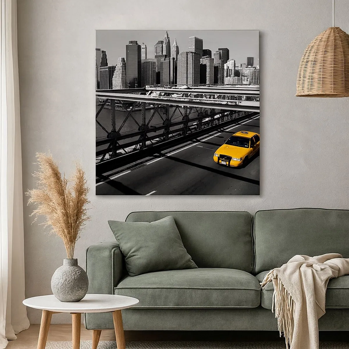 Schilderen op canvas - De kleur van een grote stad - 30x30 cm