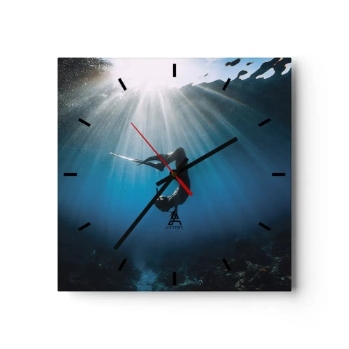 Wandklok - Klok - onderwaterdans - 40x40 cm