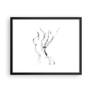 Poster in een zwarte lijst - Mooi en sterk - 50x40 cm