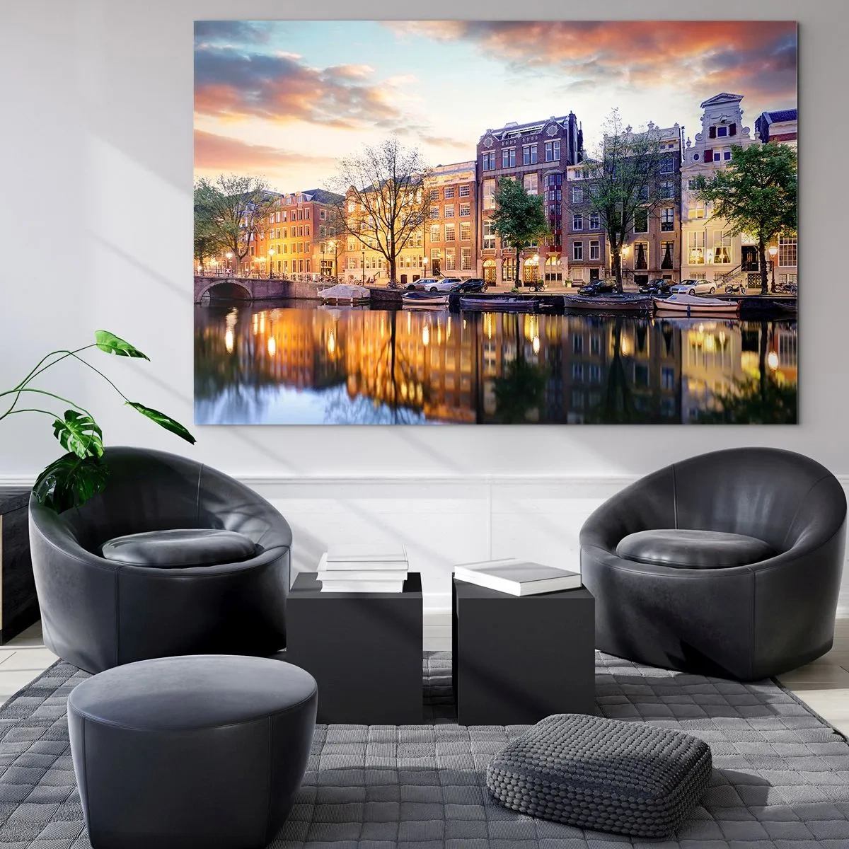 Schilderen op glas - Ingetogen en serene Nederlandse schoonheid - 120x80 cm