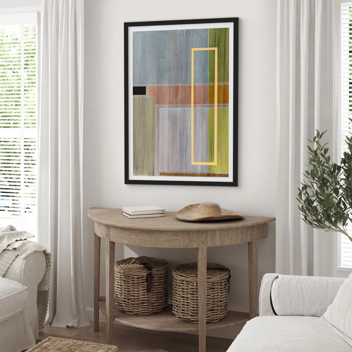 Poster in een zwarte lijst - Eenvoudig en rustig - 61x91 cm