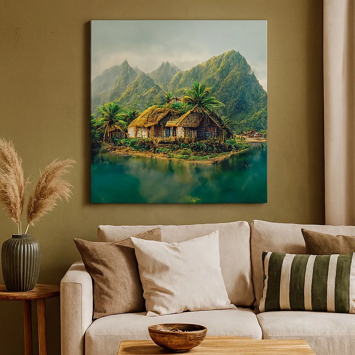 Schilderen op canvas - Tropisch paradijs - 30x30 cm