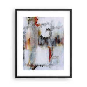 Poster in een zwarte lijst - Een stok op het water - 40x50 cm