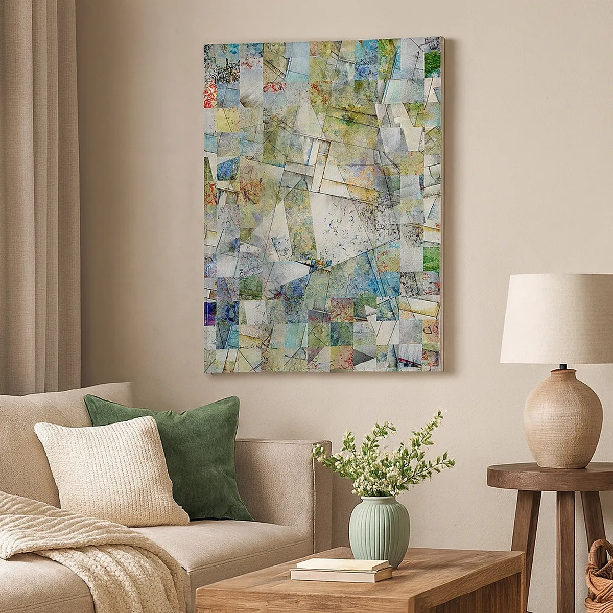 Schilderen op canvas - Geometrische schuifeling - 50x70 cm