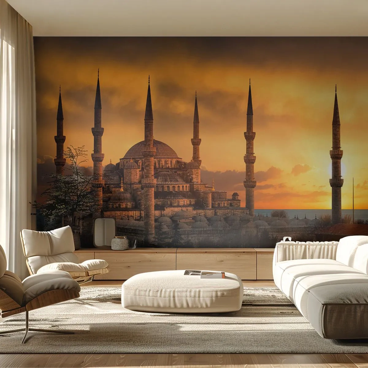 Zelfklevend Fotobehang Deluxe Sticker - God is geweldig - Architectuur, Moskee, Istanbul - 250x175 cm