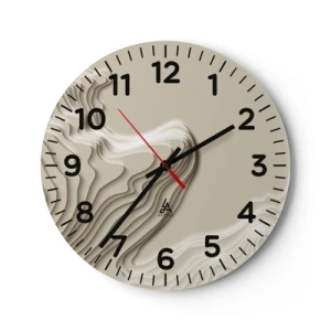 Wandklok - Klok - Kunst topografie - 40x40 cm