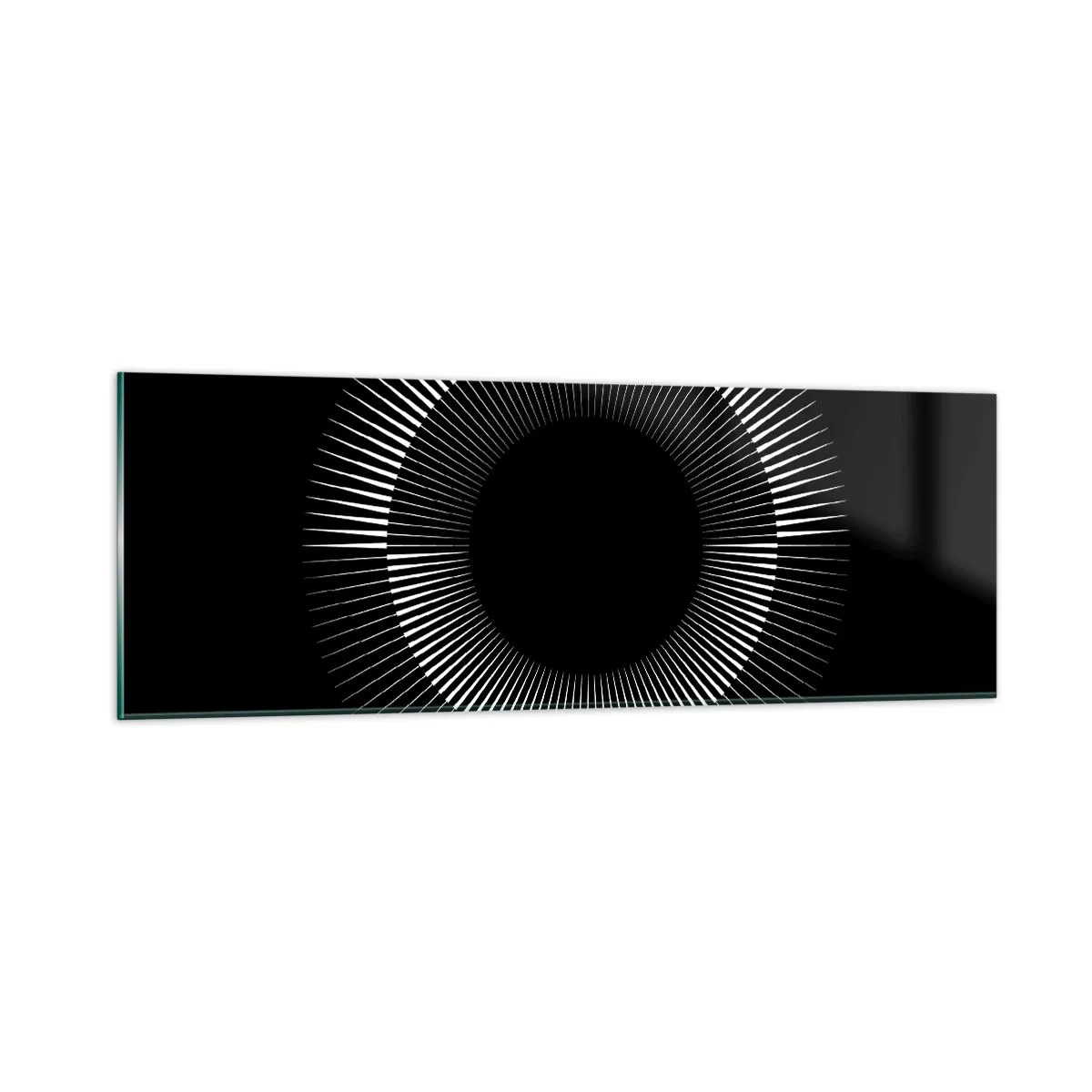 Schilderen op glas - Zwarte zon - 90x30 cm