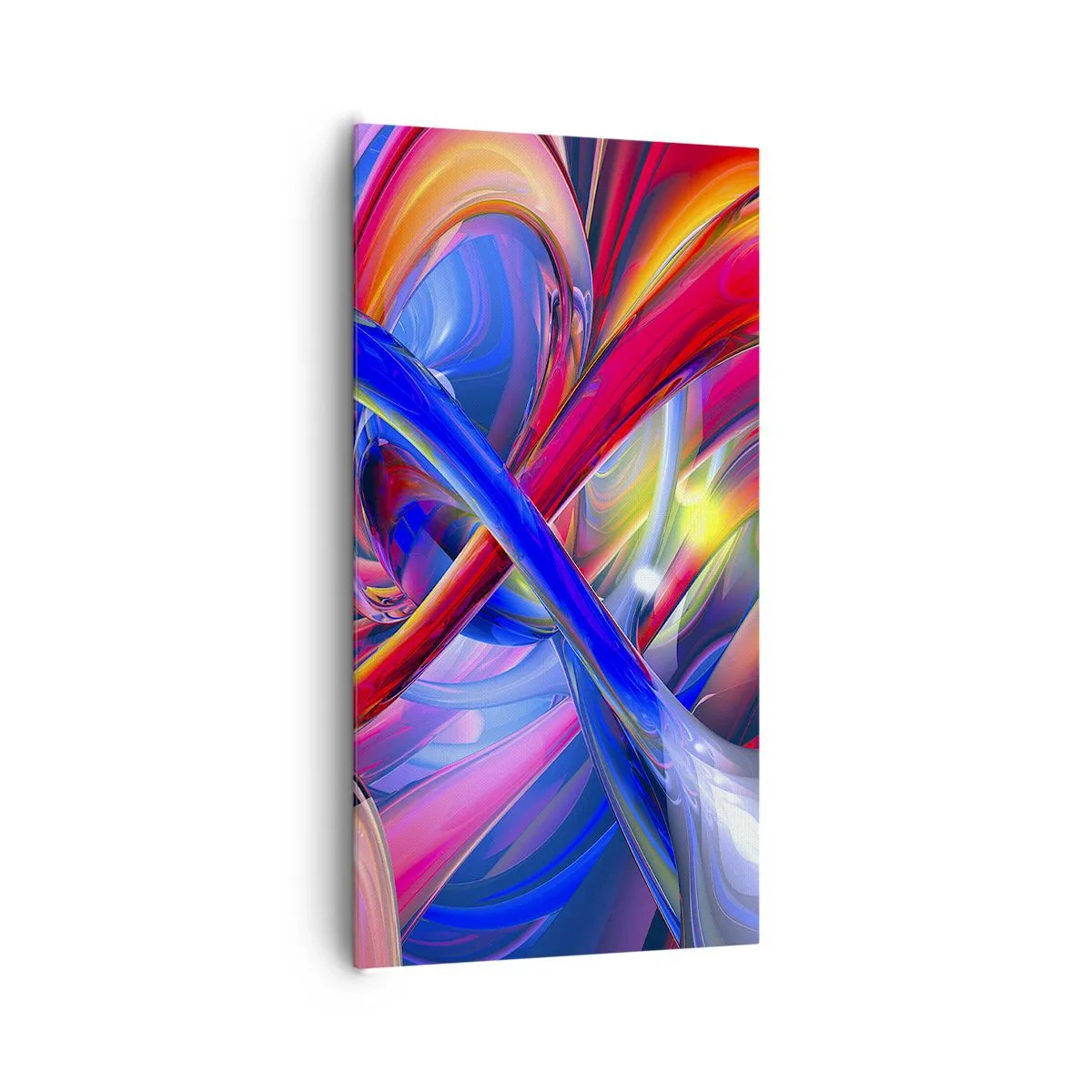 Schilderen op canvas - Een dans van kleuren - 65x120 cm