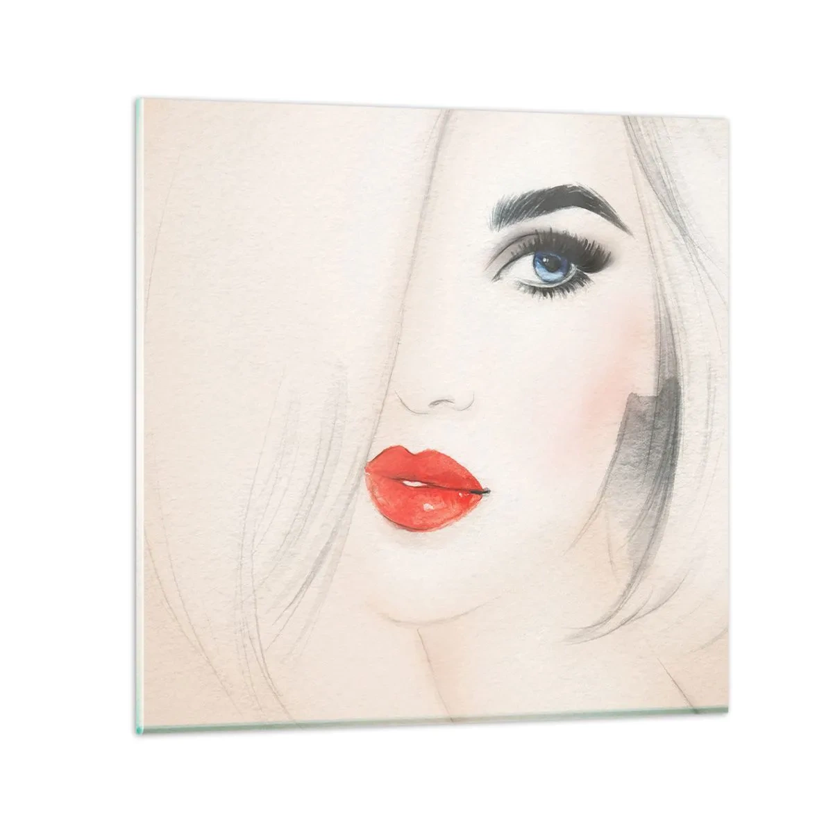 Schilderen op glas - Het hypnotiseert en bedwelmt - 70x70 cm