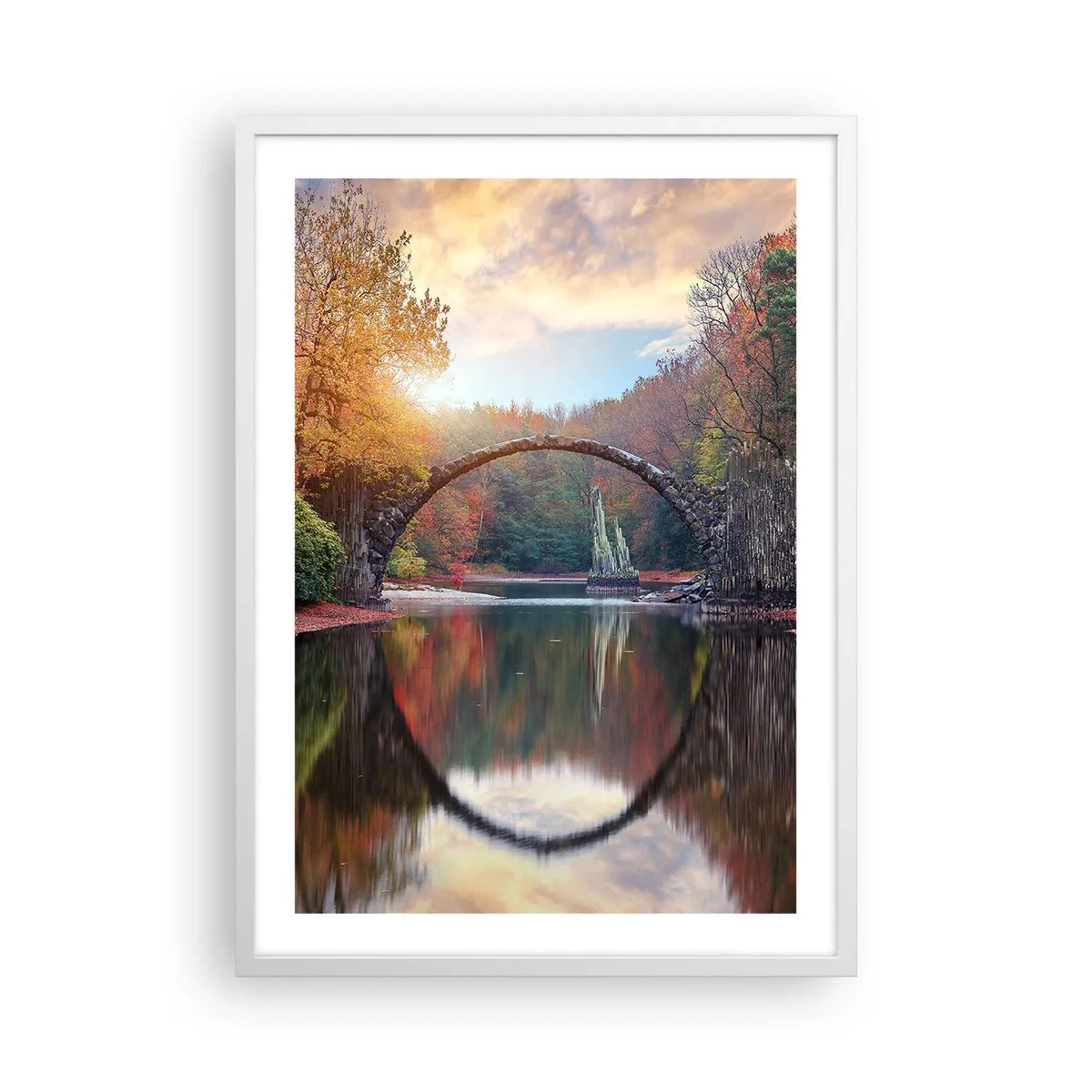 Poster in een witte lijst - Aan de andere kant van de spiegel - 50x70 cm