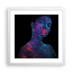 Poster in een witte lijst - in sterrenstof - 40x40 cm