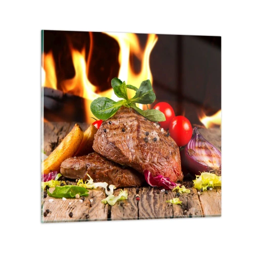 Schilderen op glas - Opgewekt door hitte - 70x70 cm