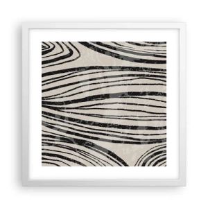 Poster in een witte lijst - Lijnoverstromingsvlakte - 40x40 cm