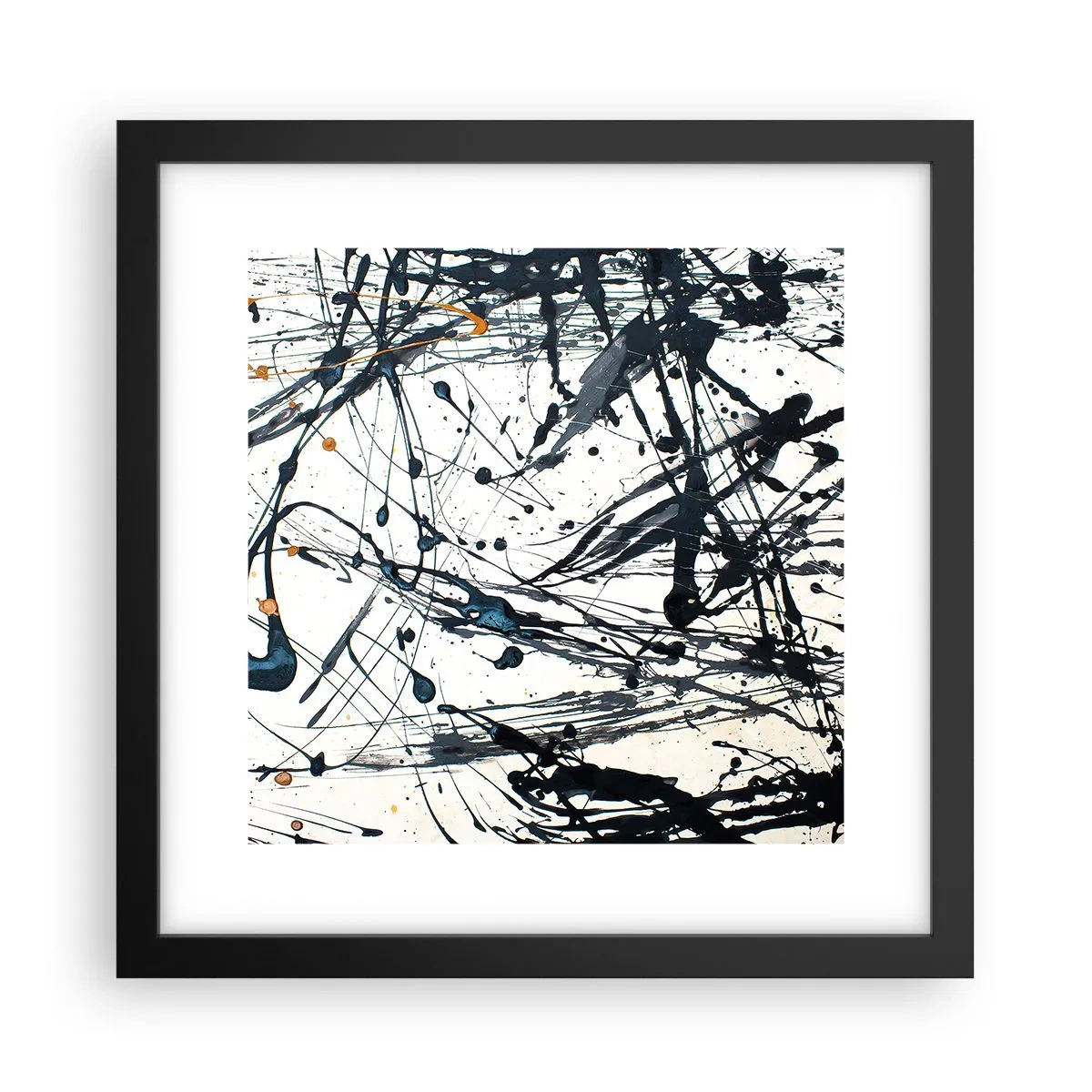 Poster in een zwarte lijst - Expressionistische abstractie - 30x30 cm