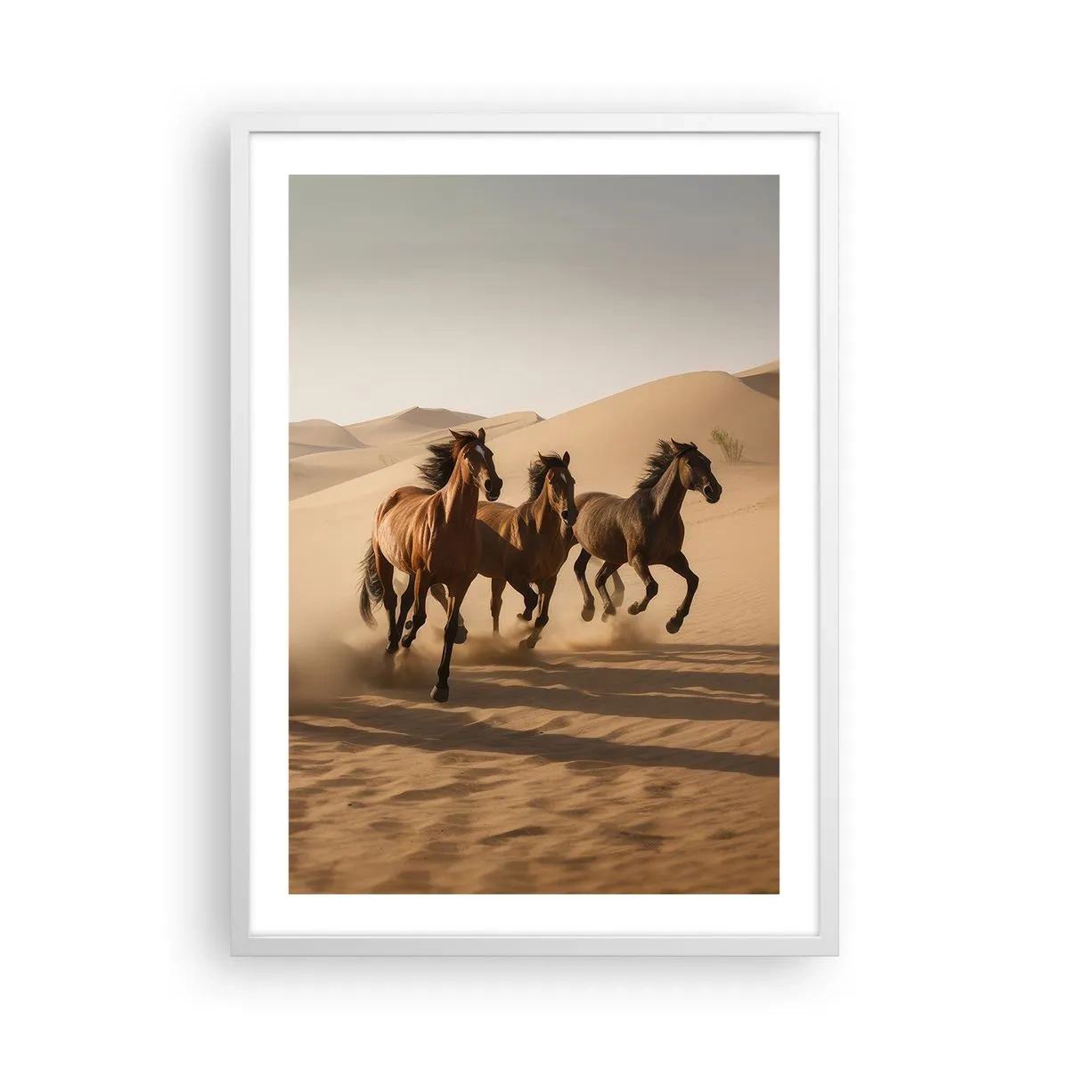 Poster in een witte lijst - Vrij als de wind - 50x70 cm