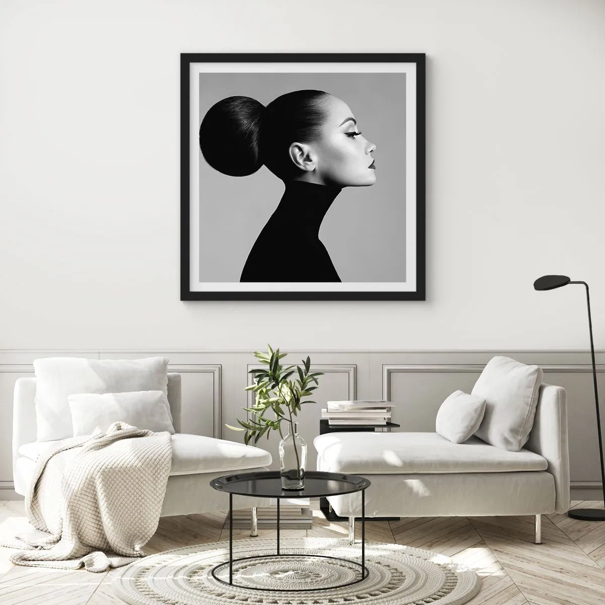 Poster in een zwarte lijst - Moderne Nefertiti - 30x30 cm