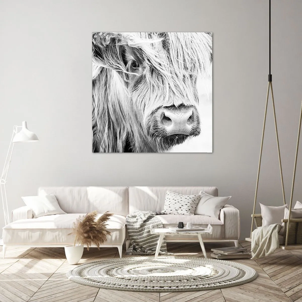 Schilderen op canvas - Schotse wildheid - 70x70 cm