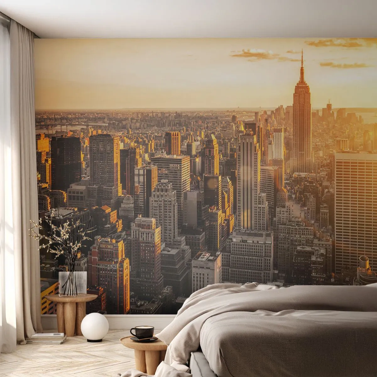 Fotobehang Premium Sand - Groeien in de zon - Stad, New York, Architectuur - 250x175 cm