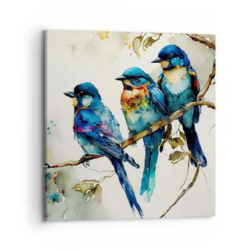 Schilderen op canvas - Is hij boos geworden? - 70x70 cm