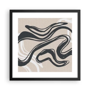 Poster in een zwarte lijst - Expressie vermenigvuldigd - 40x40 cm