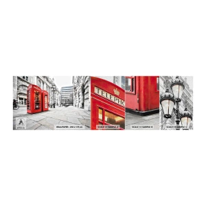 Fotobehang Monster Premium Canvas - Welkom in Londen - Steden, Londen, Architectuur - 100x30 cm
