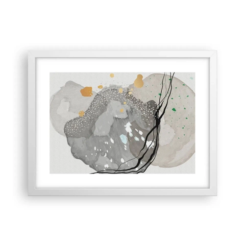 Poster in een witte lijst - Organische compositie - 40x30 cm