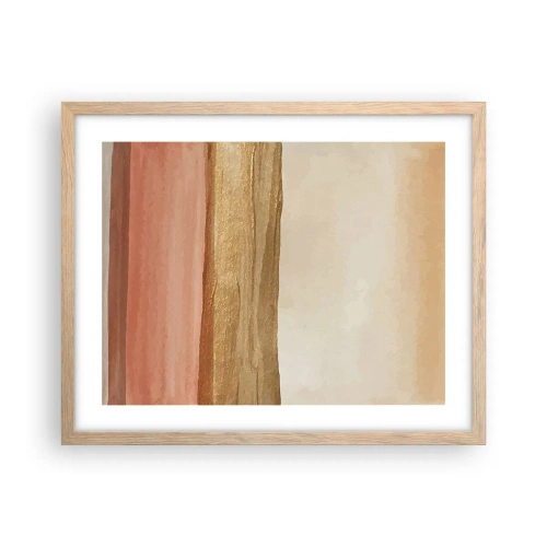 Een poster in een licht eiken lijst - Verticale compositie - 50x40 cm