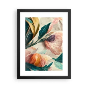 Poster in een zwarte lijst - Bloemen van de zuidelijke eilanden - 30x40 cm